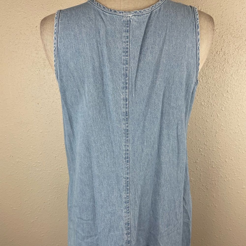 Denim Midi Dress Size M EUC - Picture 6 of 7